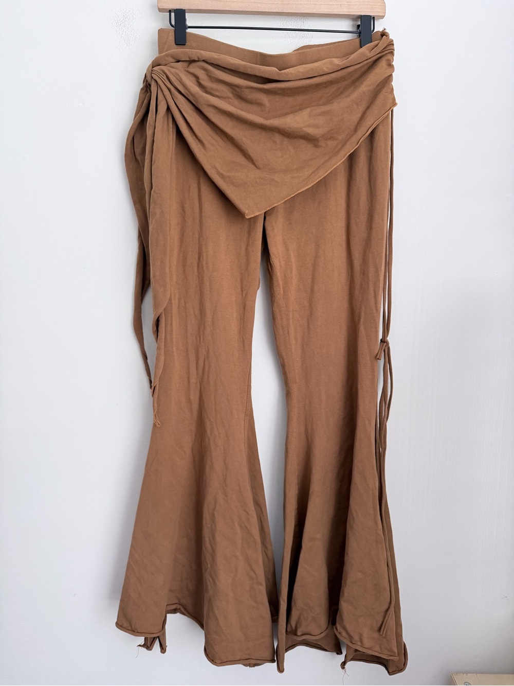 Y2K Flare brown draped Bell Bottom Pants belly dance